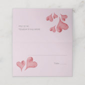 Waterverf Hart Weddenschap Plaatskaartje (Buitenkant ongevouwen)