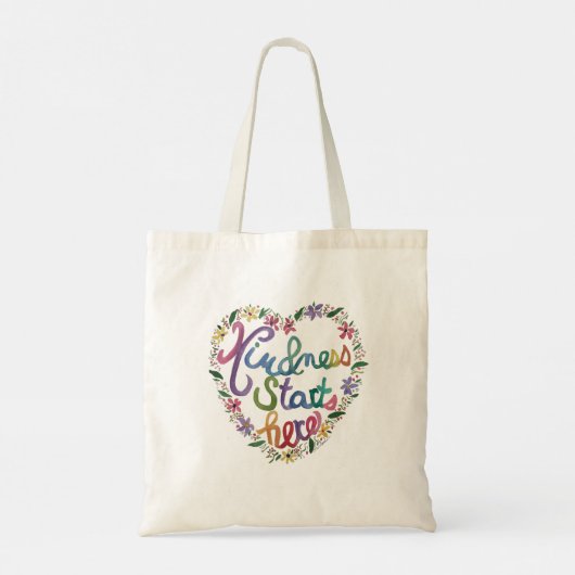 Waterverf Hartaandoeningen Canvas tas (Achterkant)