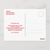 Waterverf hartballonnen met elegant script briefkaart (Achterkant)