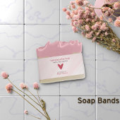 Waterverf Harte Valentijnsdag Artisan Soap Wrap Uitnodigingen Wikkel