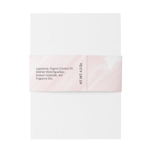 Waterverf Harte Valentijnsdag Artisan Soap Wrap Uitnodigingen Wikkel (Achterkant Voorbeeld)