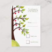 Waterverf - harteboomcaring - RSVP-kaarten Informatiekaartje (Achterkant)