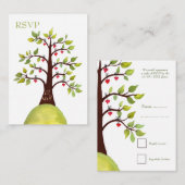 Waterverf - harteboomcaring - RSVP-kaarten Informatiekaartje (Voorkant / Achterkant)