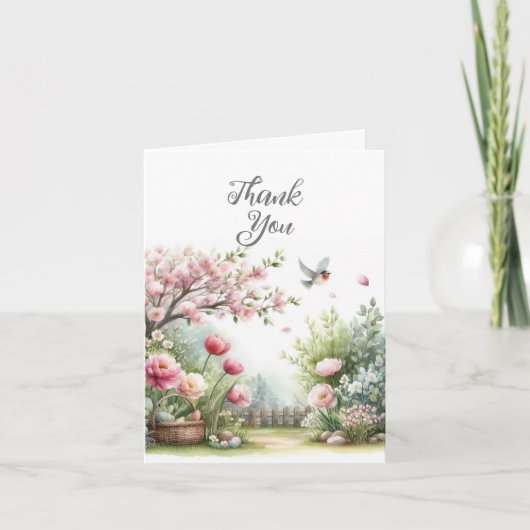 Waterverf Hartelijk dank Bedankkaart (Voorkant)