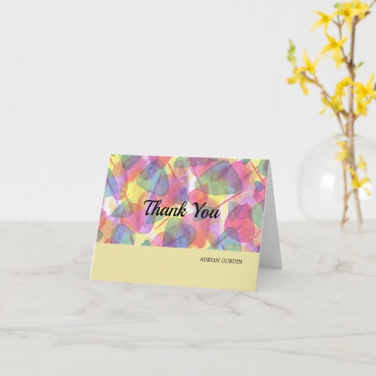 Waterverf Hartelijk dank Kaart (Gele Bloem)