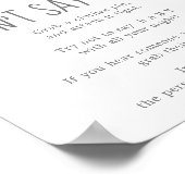 Waterverf Hartelijk dank Meisje Zeg niet dat je ee Poster (Hoek)