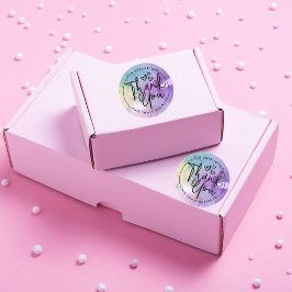 Waterverf Hartelijk dank voor de ondersteuning van Ronde Sticker