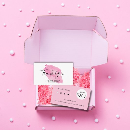 Waterverf Hartelijk dank voor de ondersteuning van Visitekaartje