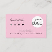 Waterverf Hartelijk dank voor de ondersteuning van Visitekaartje (Achterkant)