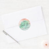 Waterverf - Hartelijk dank voor uw bestelling stic Ronde Sticker (Envelop)