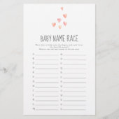 Waterverf Harten Baby Race Game (Voorkant)