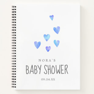 Waterverf Harten Baby shower Gift List Notitieboek