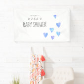 Waterverf Harten Baby shower Welkom banner (Insitu)