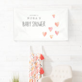 Waterverf Harten Baby shower Welkomstbanner Spandoek (Insitu)