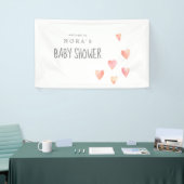 Waterverf Harten Baby shower Welkomstbanner Spandoek (Beurs)