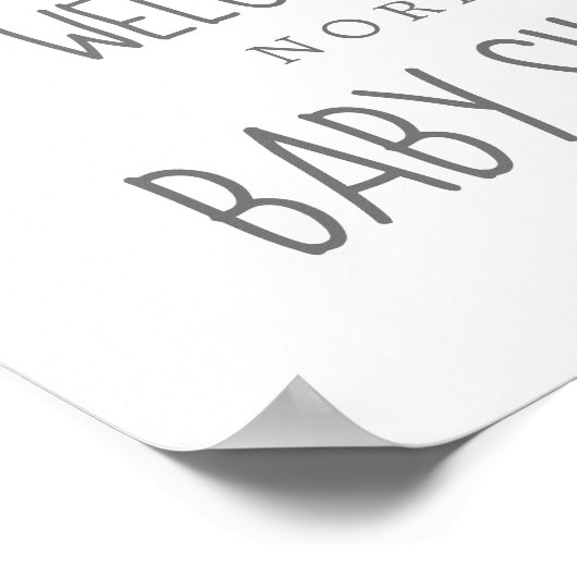 Waterverf Harten Baby shower Welkomstwoord Poster (Hoek)