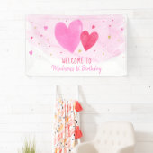 Waterverf Harten Birthday Spandoek (Insitu)