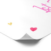 Waterverf Harten Birthday Welkom Poster (Hoek)