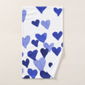 Waterverf harten blauw uitbarsten bad handdoek (Handdoek)