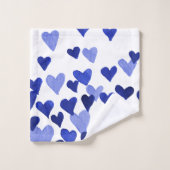 Waterverf harten blauw uitbarsten bad handdoek (Wasdoekje)