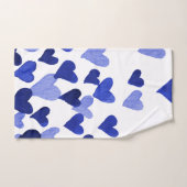 Waterverf harten blauw uitbarsten bad handdoek (Handdoek)