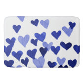 Waterverf harten blauw uitbarsten badmat (Voorkant)