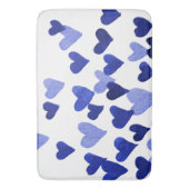 Waterverf harten blauw uitbarsten badmat (Voorkant Verticaal)