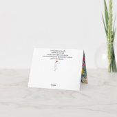 Waterverf harten dank u Wenskaart Bedankkaart (Achterkant)