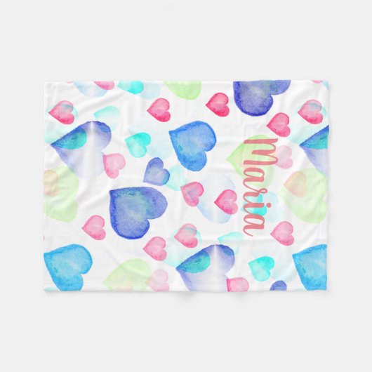 Waterverf harten fleece deken (Voorkant (Horizontaal))