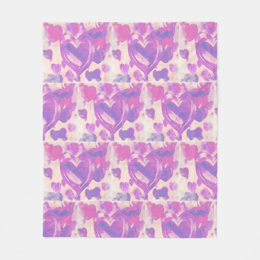 Waterverf harten fleece deken (Voorkant)