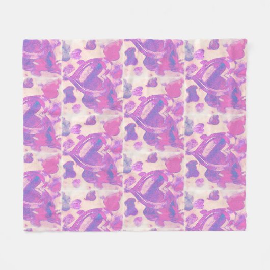 Waterverf harten fleece deken (Voorkant (Horizontaal))