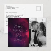 Waterverf Harten Foto Valentijn Holiday Briefkaart (Voorkant / Achterkant)