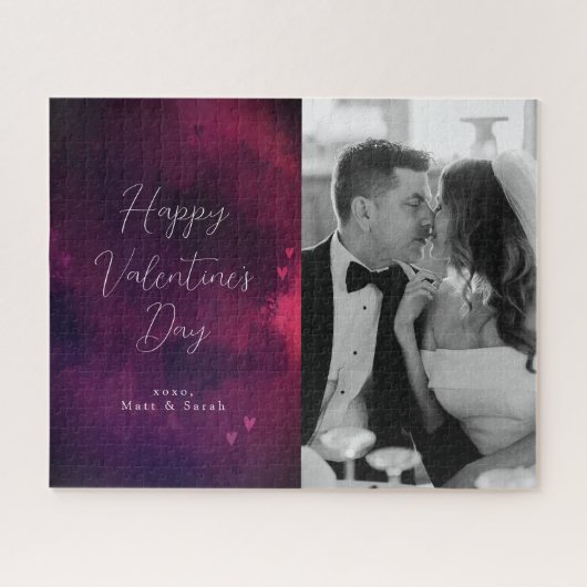 Waterverf Harten Foto Valentijn Legpuzzel (Horizontaal)