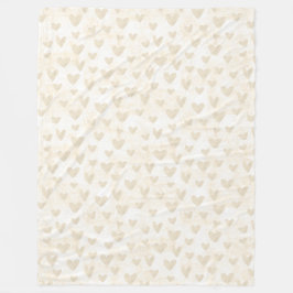 Waterverf harten getextureerd goud creme fleece deken