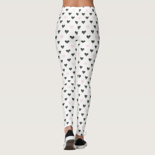 Waterverf harten | Girl Power Pattern I Leggings (Achterkant)