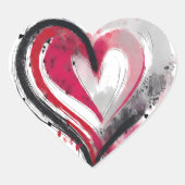 Waterverf harten hart sticker (Voorkant)