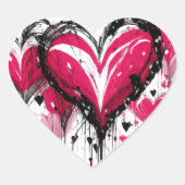 Waterverf harten hart sticker (Voorkant)