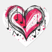 Waterverf harten hart sticker (Voorkant)