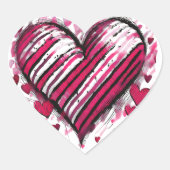 Waterverf harten hart sticker (Voorkant)