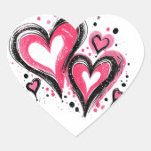Waterverf harten hart sticker (Voorkant)