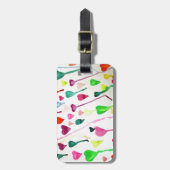 Waterverf harten illustratiekunst bagagelabel (Voorkant verticaal)