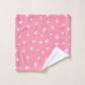 Waterverf harten in medium roze bad handdoek (Wasdoekje)