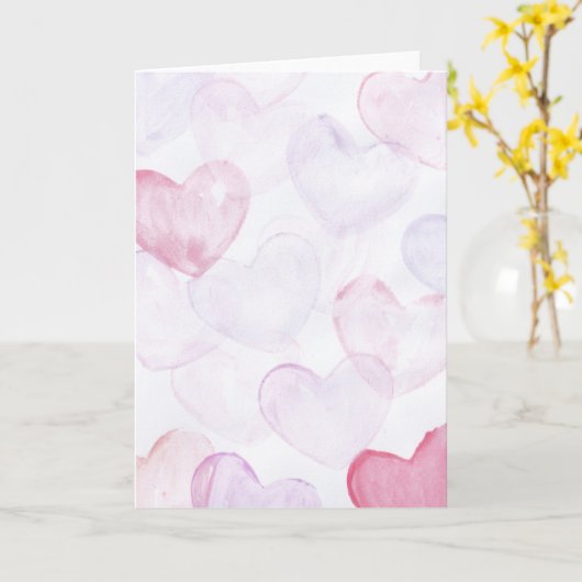 Waterverf harten kaart (Gele Bloem)