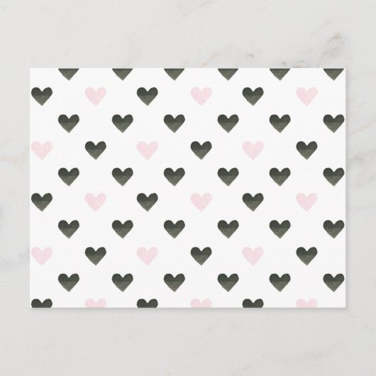 Waterverf harten | Meisje Power Pattern I Briefkaart (Voorkant)