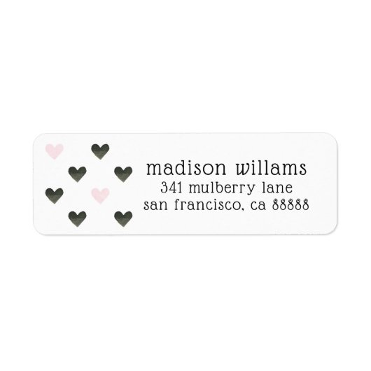 Waterverf harten | Meisje Power Pattern I Etiket (Voorkant)