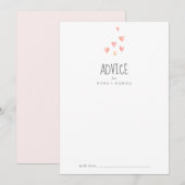 Waterverf Harten Meisjesadvies Kaart Baby shower (Voorkant / Achterkant)