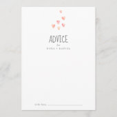 Waterverf Harten Meisjesadvies Kaart Baby shower (Voorkant)