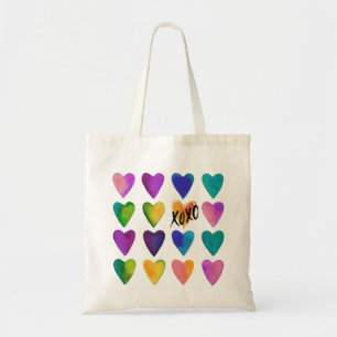 Waterverf harten met XOXO Tote Bag