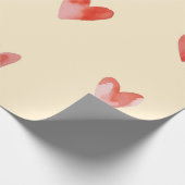Waterverf Harten Naadloos Patroon Cadeaupapier (Hoek)