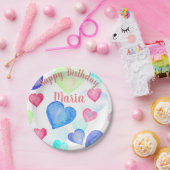 Waterverf harten papieren bordje (Feest)